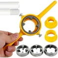 thumbnail image 3 of PVC Thread Maker Tool, Pipe Threader Plumbing Tool Kit, Pipe Threader Kit, Tap and Die Set, Plastic Pipe Thread Round Die Set, Manual Hand Tool, 3 of 7