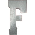 thumbnail image 6 of 20" Metal Letter "F" Wall Decor, Silver with Rusted Edges, Galvanized Wall Mountable Decoration for Country, Mid-Century, or Farmhouse Themed Room or Event, 6 of 6