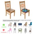 thumbnail image 5 of Colorful Tropical Leaf Pattern Seat Covers for Dining Room Chairs Set Of 4,Stretch Printed Washable Chair Seat Cover with Elastic Ties and Button,Removable Waterproof Couch Cushion Covers, 5 of 6