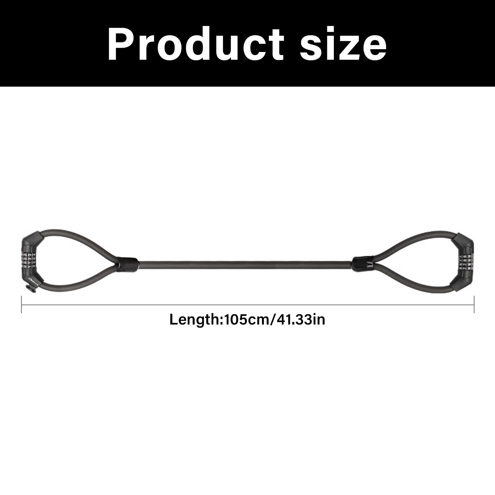 Portable Bicycles 4 Digit Security Password Lock High Security Padlock AntiTheft Bicycles Cable Locks for Mountain Bike