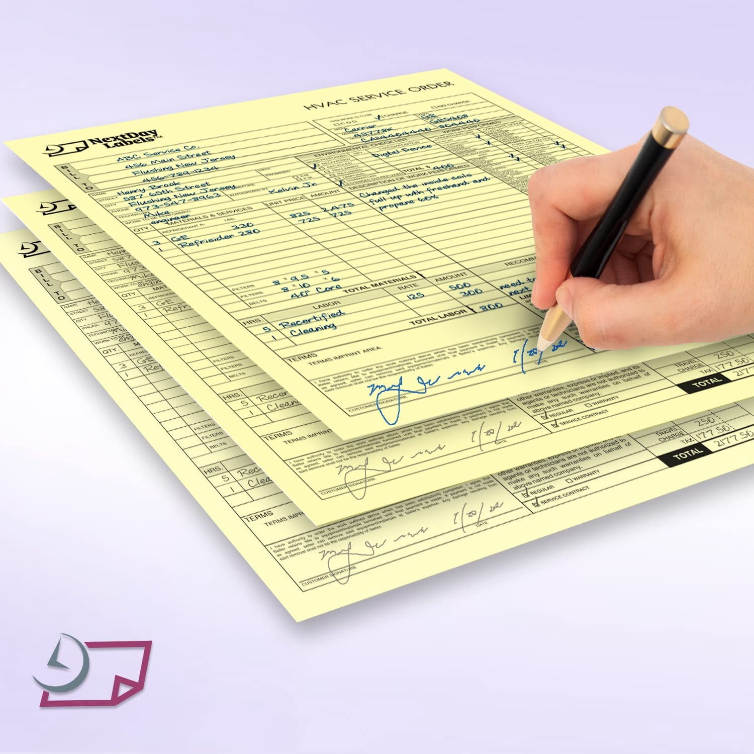 8-1/2" x 11" NCR Carbon-Less Paper CFB Yellow