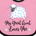 thumbnail image 4 of Inktastic My Great Aunt Loves Me Lamb Boys or Girls Baby Bib, 4 of 4