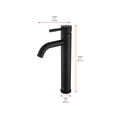 thumbnail image 2 of Elegant Lighting Victor Single Hole Single Handle Bathroom Faucet In Matte Black, 2 of 10