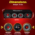 thumbnail image 4 of MENACE AUDIO VOICEBAR High Output Slim Profile Midrange Enclosure RED Bullets, 4 of 4