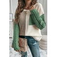 thumbnail image 2 of Women's Vineyard Green Colorblock Drop Shoulder Sweater with Patched Pockets - [ZhiHiMeRi] | (US 12-14)L, 2 of 7