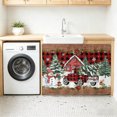 thumbnail image 3 of Red Plaid Christmas Sink Skirt 11"Wx13"L,Dustproof Under Sink Curtain with Self Adhesive Tape,Snowman Truck Xmas Tree Snowflake Cabinet Curtain Cover for Bathroom Vanity,Kitchen Cabinet Storage Shelf, 3 of 9