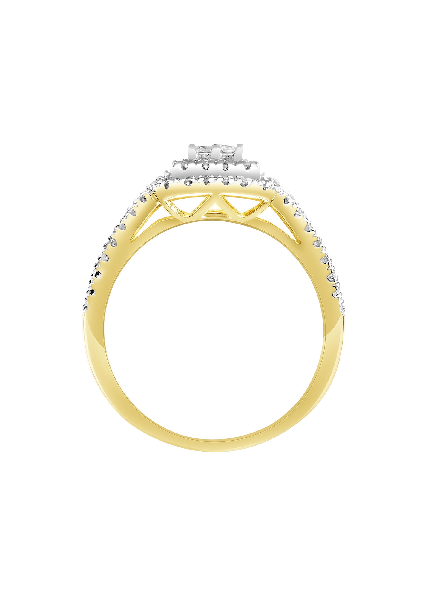 3/8ctw 10KT Yellow Gold Emerald Limited Edition Genuine Certified Diamond Ring by Keepsake