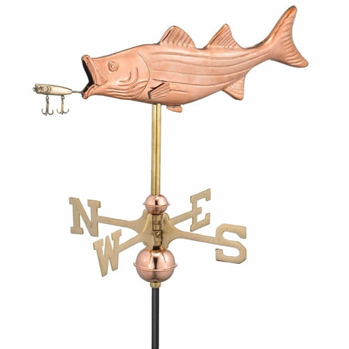 Good Directions Bass with Lure Garden Weathervane by Good Directions