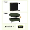 thumbnail image 6 of Welzona 26.7" Teddy Fabric Storage Ottoman, Square Footrest Bench with Hidden Compartment, Tool-Free Assembly, Green, 6 of 8