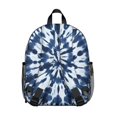 thumbnail image 3 of Blue and White Tie Dye Pattern Backpack for School, Cute School Bag with Adjustable Shoulder Straps and Padded Back, 13.8"x11.4"x6", 3 of 5