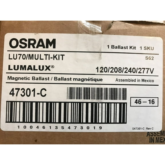 OSRAM SYLVANIA 47301-C, 47301 BALLAST, LU70/MULTI-KIT
