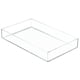 thumbnail image 1 of InterDesign Clarity Organizador de cajones de plástico, contenedor de almacenamiento para tocador, baño, cajones de cocina, 8" x 12" x 2", transparente, 1 of 4