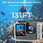 Action Camera,5K/30fps Waterproof Action Camera, with APP & WiFi Control, 1/1.3 Sensor, EIS Anti-Shake, Subject Tracking, Includes 64GB Card, Vlogging Camera Ideal for Sports & Adventure