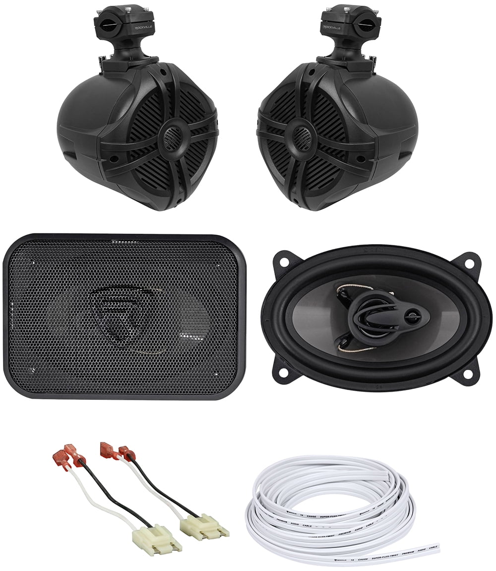6.5" Swivel Tower Speakers+Front Speaker Upgrade For 19871995 JEEP