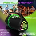thumbnail image 4 of Ikristin Portable Bluetooth Speaker with 2 Wireless Karaoke Microphones, IPX7 Waterproof Outdoor Party Speaker with 40W Loud Stereo Sound with RGB Light for Beach Pool/Home/Party/Travel, 4 of 9