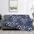 thumbnail image 2 of Honeii Plant print throw blanket, crafted from cozy cotton flannel, offers versatile home decor as a bedding suitable for all seasons.-60"x50", 2 of 6