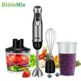 thumbnail image 4 of Mistaha BioloMix Stainless Steel Hand Blender, 800 Watt Immersion Blender Set, 6 Speeds, 500ml Measuring, 4 of 8