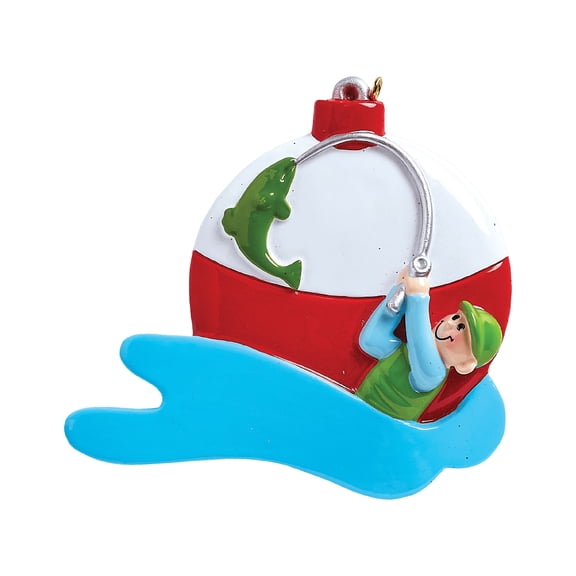 Fishing Guy Personalized Christmas Ornament DO-IT-YOURSELF