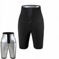 thumbnail image 2 of Women Sauna Sweat Pants Womens Firm Control Panties Thigh Slimming Shapewear Hot Thermo Neoprene Sweat Sauna Shaping Pants Body Shaper Capri Shorts, 2 of 15