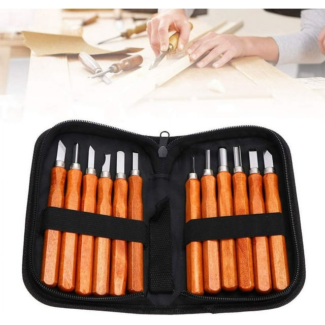 Juego de cinceles, juego de herramientas de cincel manual para tallado de madera, gubias para carpintería, juegos de cinceles de madera semicirculares para tallado de madera de carpintero