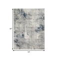thumbnail image 5 of Vin 5 x 7 Vintage Floor Area Rug 8mm Medium Washed Gray Blue Ivory - Saltoro Sherpi, 5 of 5