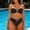 Black, variant on Swimsuit For Women Relaxed Fit Bikini Set Soft Stretchy Nylon Swimwear Summer Vacation Trend Blue XXL