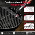 thumbnail image 4 of GASPRO 21.5" Hinged Charcoal Grill Grate Replacement for Weber 22" Charcoal Grills, Heavy-Duty Stainless Steel BBQ Cooking Grate with Handles, Fits Original Kettle, Master-Touch, Performer & Jumbo Jo, 4 of 9