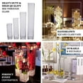 thumbnail image 4 of Efavormart 6 Pack | 24" Heavy Duty Square Glass Cylinder Vases, Clear Glass Flower Vase, 4 of 10
