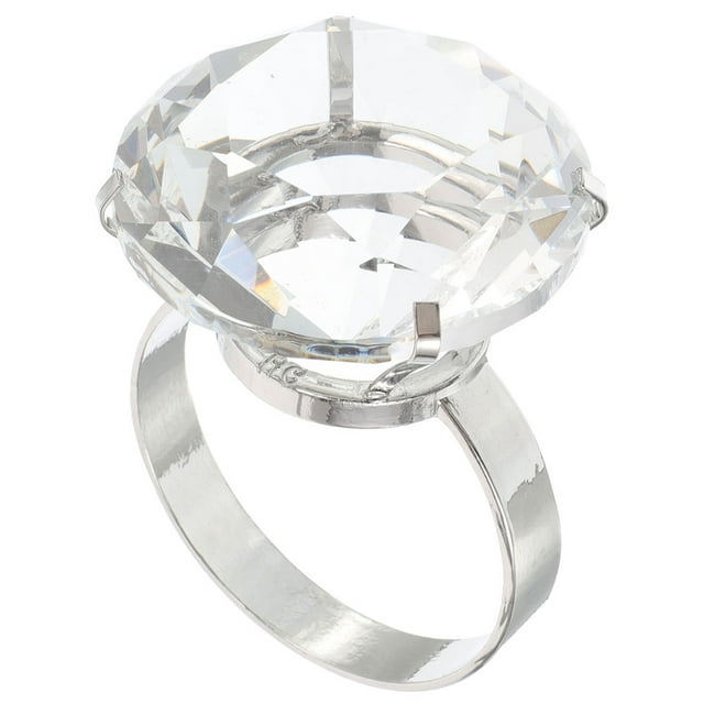 Bague Simulée Décoration de Fête Accessoire de Mariage Bague Simulée Fausse Bague de Mariage Accessoire de Fiançailles Grande Décoration de Bague de Mariage