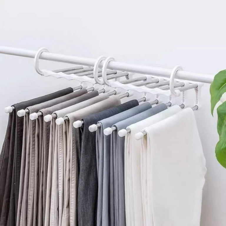 Buy MILLENSIUM Multipurpose 5 in 1 Hangers for Wardrobe Cloth Hanger, Shirt  Hanger for Clothes Hanging Space Saving Cloth Organizer for Wardrobe  Foldable Hangers for Clothes (Pack of 2) Online at Best