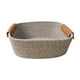 thumbnail image 1 of Cesta de almacenamiento de algodón tejida cesta de picnic decoración del hogar elegante cesta de fruta cesta de picnic para aperitivos sándwiches pan Gris S, 1 of 8