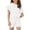 02#White, variant on Girls Summer Outfits 2 Piece Sets Ruffle Short Sleeve Shirts and Shorts Set Kids Clothes With Pockets