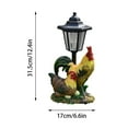 thumbnail image 3 of Garden Decorations, 12.4 Inch Outdoor Roosters Statues Solar Sculptures with Solar Lights and Flowerpot Funny Garden Decor Animal Figurines Resin Outdoor Statues for Patio Yard Lawn Balcony Gifts, 3 of 5