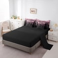 thumbnail image 5 of Homewish Cute Cartoon Sakura 7-Piece Twin Bedding Sets,Japanese Cherry Blossom Bedding Comforter Set,Pink Black Sheet Sets For Girl,Breathable Home Decor Reversible, 5 of 8