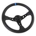 thumbnail image 1 of Volant de Course de 1 Pouce, Volant de Style Course en Cuir PU avec Rayons en Aluminium, Volant de Sport Universel à 6 Boulons, 1 of 7