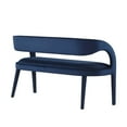 thumbnail image 4 of Accent Chair Bench, Midnight Blue, Velvet, Living Kitchen Cafe Bistro Hospitality Restaurant, Modern Contemporary Boutique HB35959, 4 of 9