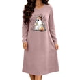 thumbnail image 2 of Stamzod Night Shirts for Women Long Sleeve Sleep Dress Crewneck T Shirt House Dress Halloween Women's Nightgowns & Sleepshirts XL, 2 of 7