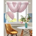 thumbnail image 3 of Waterfall Valances for Windows, Pink White Ombre Kitchen Sheer Valance Curtains, Pink Gradient Color Modern Abstract Art Rod Pocket Elegant Swag Valances for Living Room Bedroom, 47.2"x38.5", 1 Panel, 3 of 8