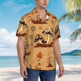thumbnail image 5 of Goofa Brown Mushrooms Hawaiian Shirt for Men, Unisex Summer Beach Casual Short Sleeve Button Down Shirts,Aloha Tropical Floral print shirt-3X-Large, 5 of 9