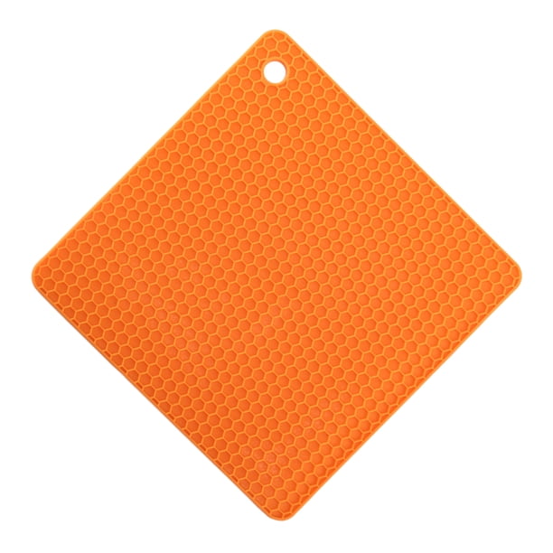 Bewildely Estera de silicona multifunción resistente al calor, versátil y confiable para diversos usos, resistente al calor Almacenamiento y organización del hogar Naranja