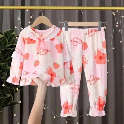 Nuevo Pijama Niños Franela 2023 Otoño Invierno Niña Niño Conjunto Pijama Bebé Ropa Animal Cartoon Coral Fleece Pijamas Niños xuanjing unisex