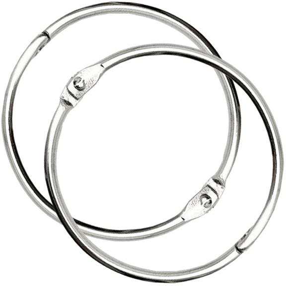 OWLKELA 2 inch 30 Pack Binder Rings, Keychain Key Rings, Metal Rings