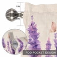 thumbnail image 2 of Purple Lavender Butterfly Window Valance for Kitchen, Flowers Floral Branch Rod Pocket Short Curtain for Small Windows, Light Filtering Decorative Valance, 60 x 14 Inch, 1 Panel, 2 of 9