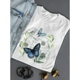 thumbnail image 3 of Butterflies Floral Art T-Shirt Women -Jennifer Paxton Parker Designs, Female x-Large, 3 of 4