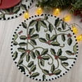thumbnail image 4 of Set of 6, Enliven, Christmas holly berry, beaded placemat, 14 inch, gifts, 4 of 4