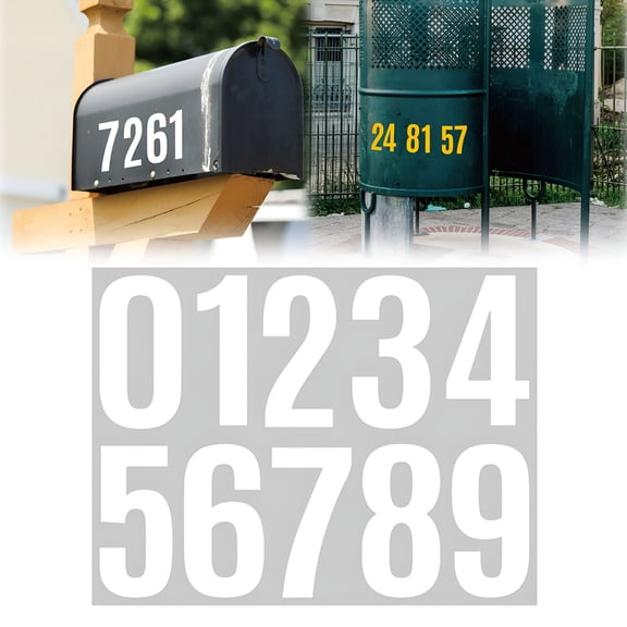 SELIVO 4 Inch Mailbox Numbers for Outside, Waterproof Mailbox Number Label, Consecutive Numbers 0-9, Strong Self Adhesive Vinyl Address Numbers, Ideal for Mailboxes, Storage Boxes, Cabinets