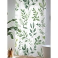 thumbnail image 4 of Sheer Curtains 84 Inches Long, Eucalyptus Leaves Semi Sheer Curtains Light Filtering Window Treatment, Sage Green Watercolor Farmhouse Privacy Voile Drapes for Living Room Bedroom 52x84 Inch, 4 of 7