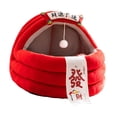 thumbnail image 2 of Cama para gatos, cueva para perros pequeños, cojín grueso, , semicerrada, cómoda, refugio para mascotas, cama portátil para gatos, nido cálido S, 2 of 10