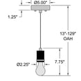 thumbnail image 2 of Access Lighting LED Pendant in Antique Brushed Brass Color, 2 of 2