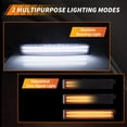 thumbnail image 3 of 2PCS Smoked Lens Front Bumper Parking Light Side Marker Light Turn Signal Light Turn Warning Light DRL Daytime Running Light with Dynamic Amber/White LED For 11982-1996 Oldsmobile Cutlass Ciera, 3 of 8